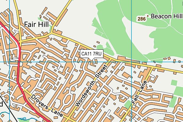 CA11 7RU map - OS VectorMap District (Ordnance Survey)