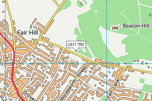 CA11 7RZ map - OS VectorMap District (Ordnance Survey)