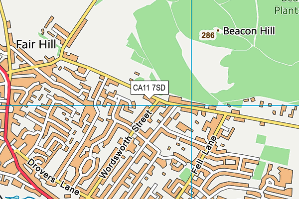 CA11 7SD map - OS VectorMap District (Ordnance Survey)