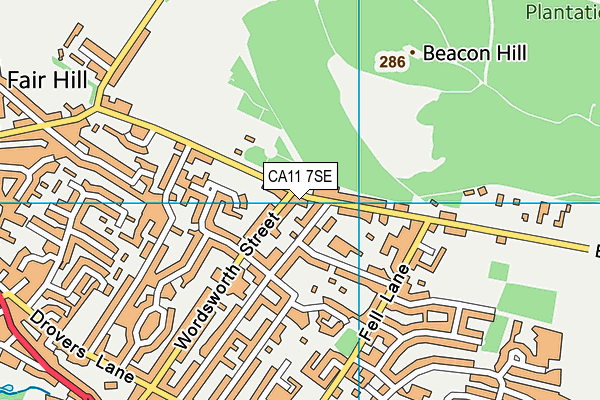 CA11 7SE map - OS VectorMap District (Ordnance Survey)