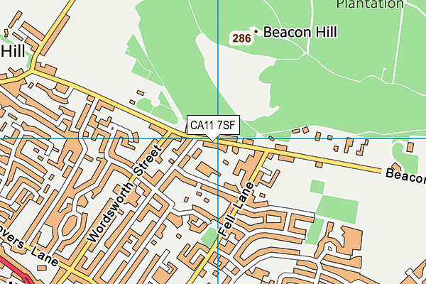 CA11 7SF map - OS VectorMap District (Ordnance Survey)