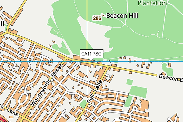 CA11 7SG map - OS VectorMap District (Ordnance Survey)
