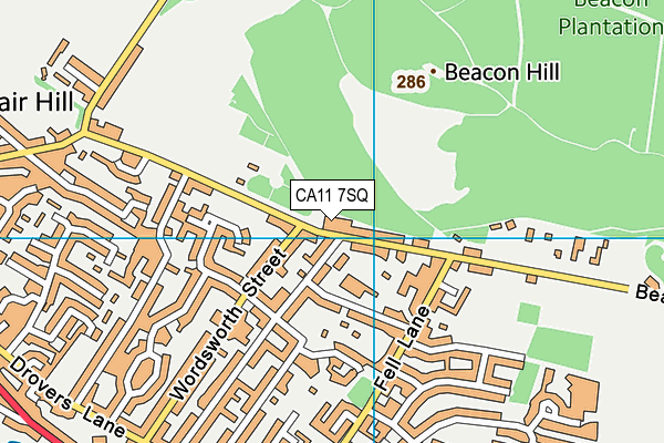 CA11 7SQ map - OS VectorMap District (Ordnance Survey)