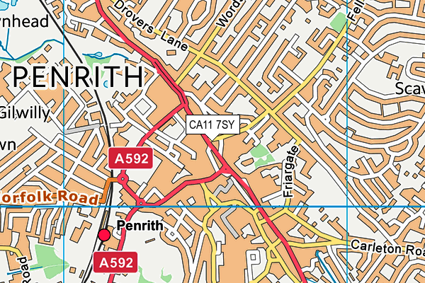 CA11 7SY map - OS VectorMap District (Ordnance Survey)