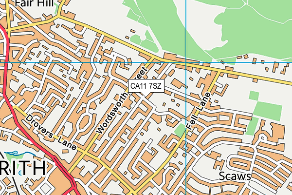 CA11 7SZ map - OS VectorMap District (Ordnance Survey)
