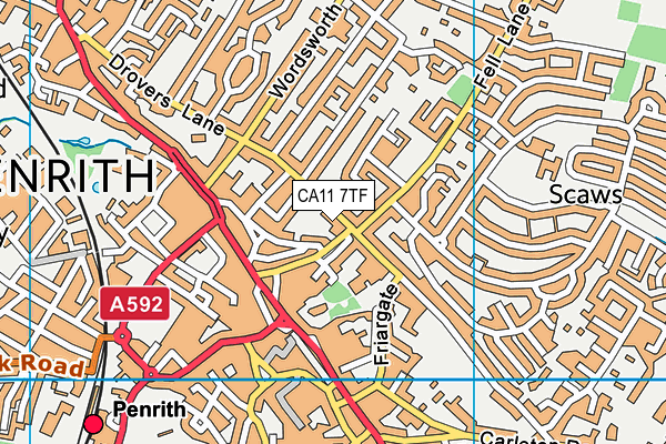 CA11 7TF map - OS VectorMap District (Ordnance Survey)