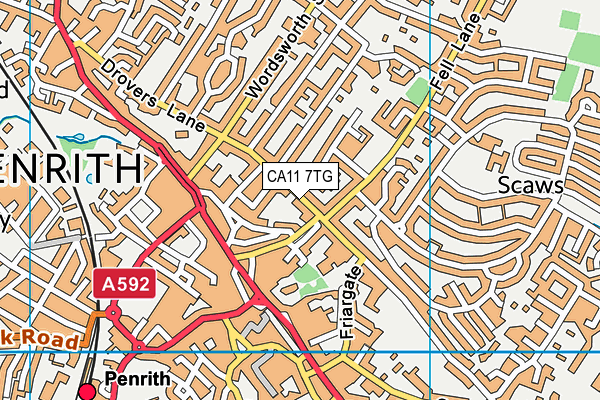 CA11 7TG map - OS VectorMap District (Ordnance Survey)