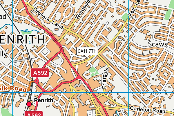 CA11 7TH map - OS VectorMap District (Ordnance Survey)