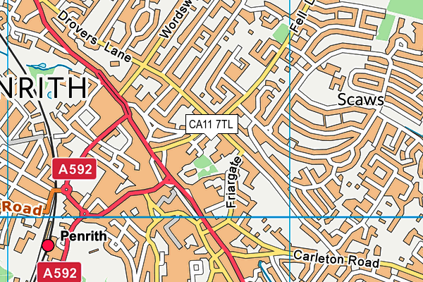 CA11 7TL map - OS VectorMap District (Ordnance Survey)