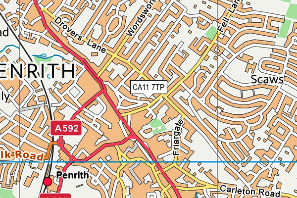 CA11 7TP map - OS VectorMap District (Ordnance Survey)