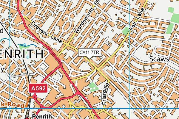 CA11 7TR map - OS VectorMap District (Ordnance Survey)