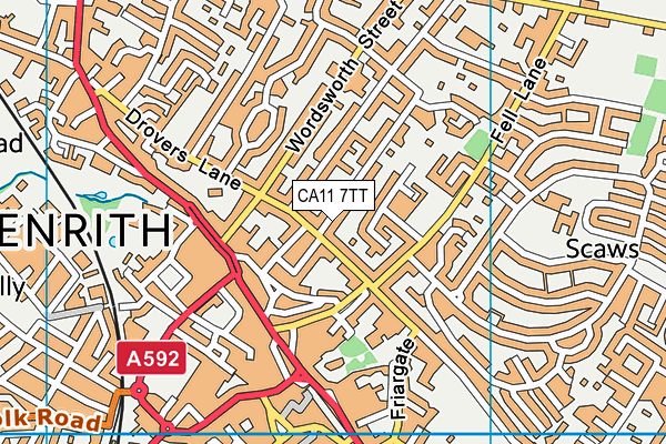 CA11 7TT map - OS VectorMap District (Ordnance Survey)