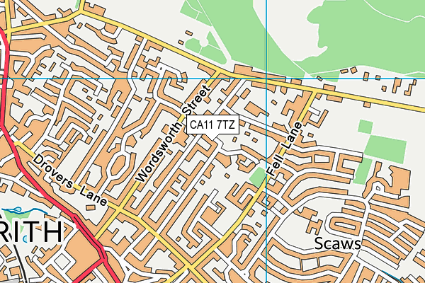 CA11 7TZ map - OS VectorMap District (Ordnance Survey)