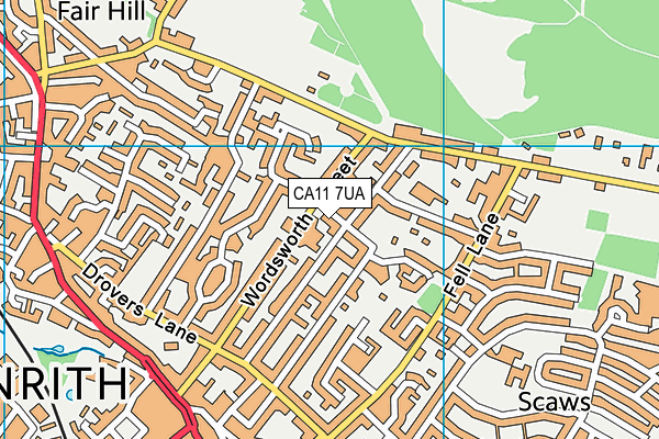 CA11 7UA map - OS VectorMap District (Ordnance Survey)