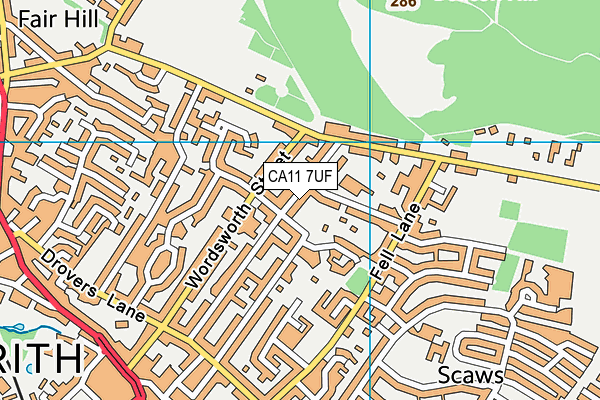 CA11 7UF map - OS VectorMap District (Ordnance Survey)