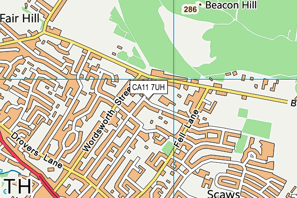 CA11 7UH map - OS VectorMap District (Ordnance Survey)
