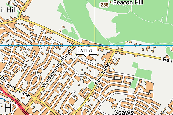 CA11 7UJ map - OS VectorMap District (Ordnance Survey)