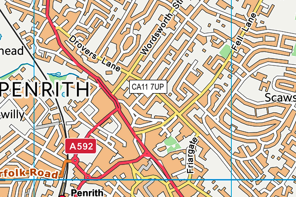 CA11 7UP map - OS VectorMap District (Ordnance Survey)