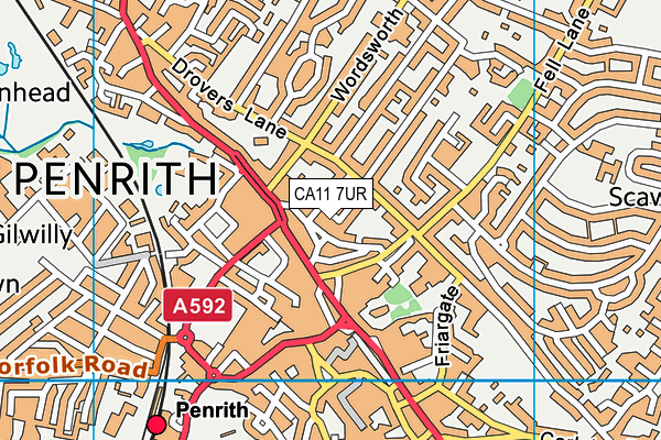 CA11 7UR map - OS VectorMap District (Ordnance Survey)