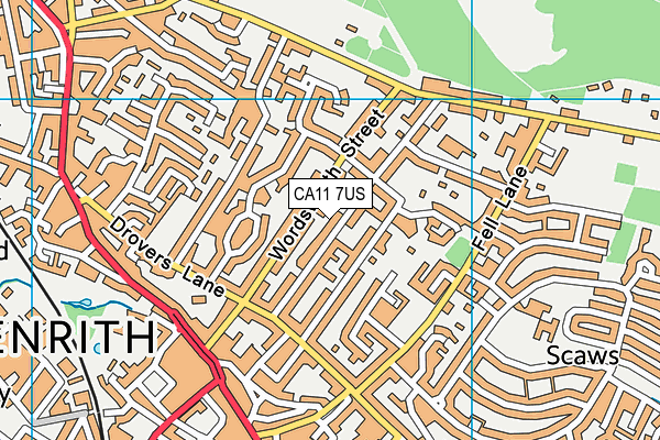 CA11 7US map - OS VectorMap District (Ordnance Survey)