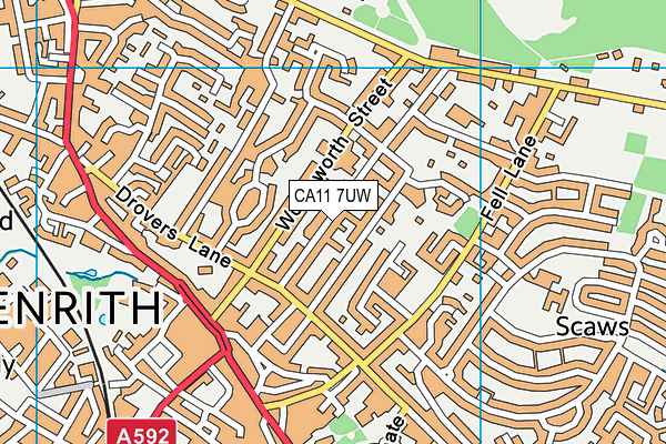 CA11 7UW map - OS VectorMap District (Ordnance Survey)