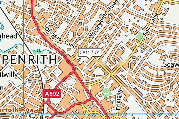 CA11 7UY map - OS VectorMap District (Ordnance Survey)