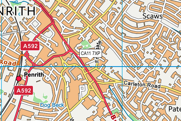 CA11 7XP map - OS VectorMap District (Ordnance Survey)