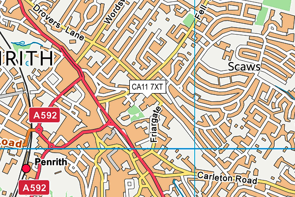 CA11 7XT map - OS VectorMap District (Ordnance Survey)