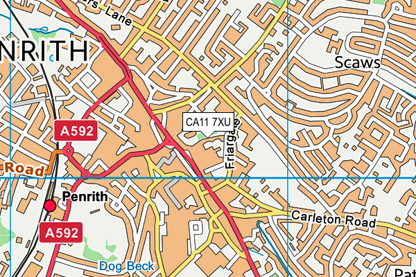 CA11 7XU map - OS VectorMap District (Ordnance Survey)