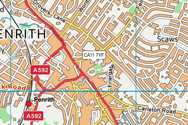 CA11 7YF map - OS VectorMap District (Ordnance Survey)