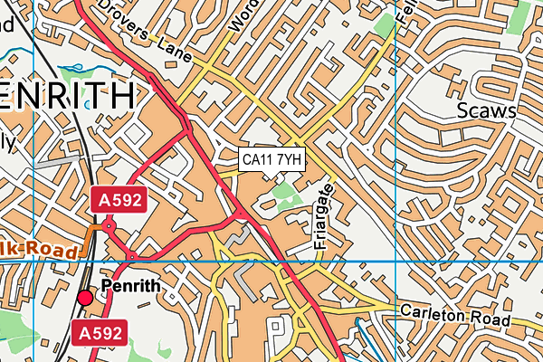 CA11 7YH map - OS VectorMap District (Ordnance Survey)