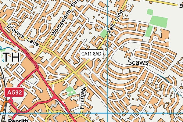 CA11 8AD map - OS VectorMap District (Ordnance Survey)