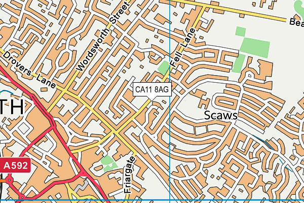 CA11 8AG map - OS VectorMap District (Ordnance Survey)