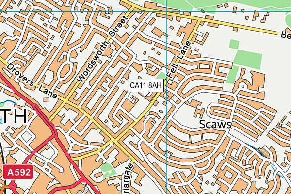 CA11 8AH map - OS VectorMap District (Ordnance Survey)