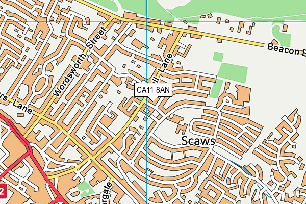 CA11 8AN map - OS VectorMap District (Ordnance Survey)