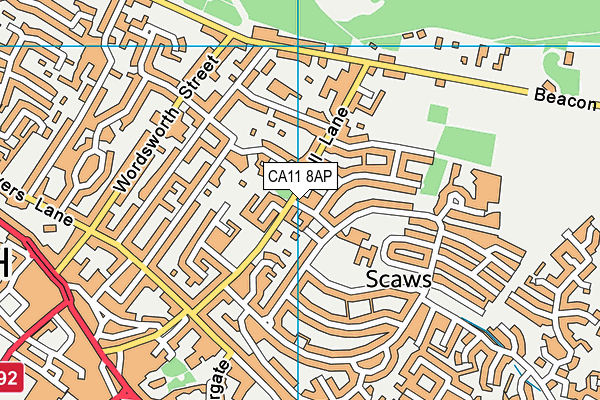 CA11 8AP map - OS VectorMap District (Ordnance Survey)