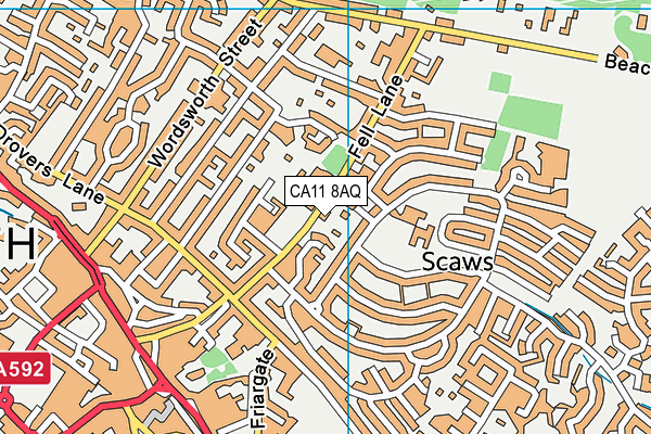 CA11 8AQ map - OS VectorMap District (Ordnance Survey)