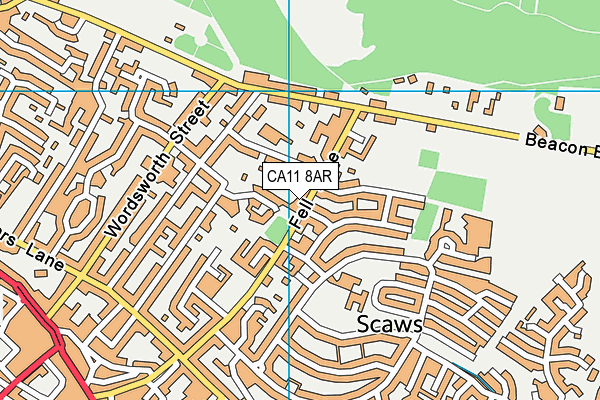 CA11 8AR map - OS VectorMap District (Ordnance Survey)