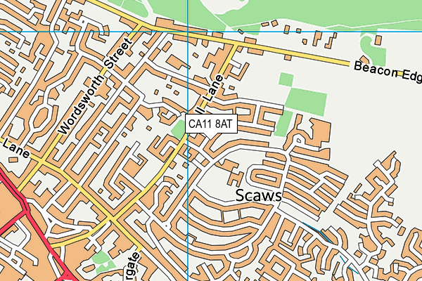 CA11 8AT map - OS VectorMap District (Ordnance Survey)