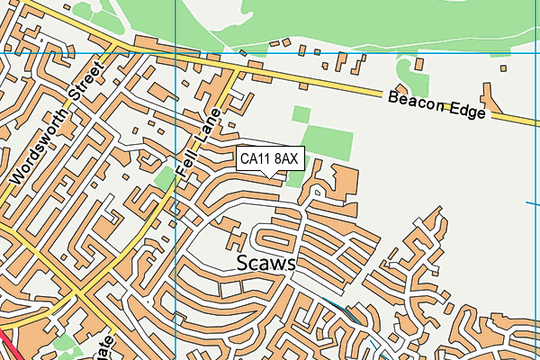 CA11 8AX map - OS VectorMap District (Ordnance Survey)