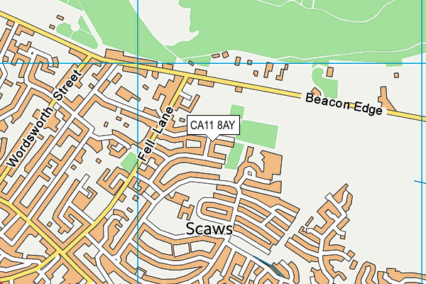 CA11 8AY map - OS VectorMap District (Ordnance Survey)