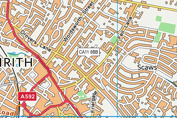 CA11 8BB map - OS VectorMap District (Ordnance Survey)