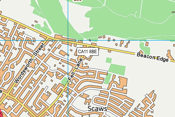 CA11 8BE map - OS VectorMap District (Ordnance Survey)