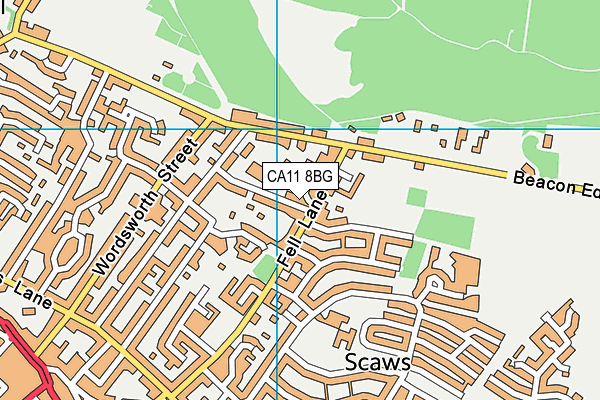 CA11 8BG map - OS VectorMap District (Ordnance Survey)