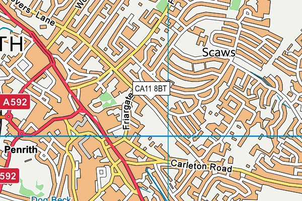 CA11 8BT map - OS VectorMap District (Ordnance Survey)