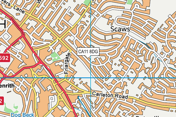 CA11 8DG map - OS VectorMap District (Ordnance Survey)