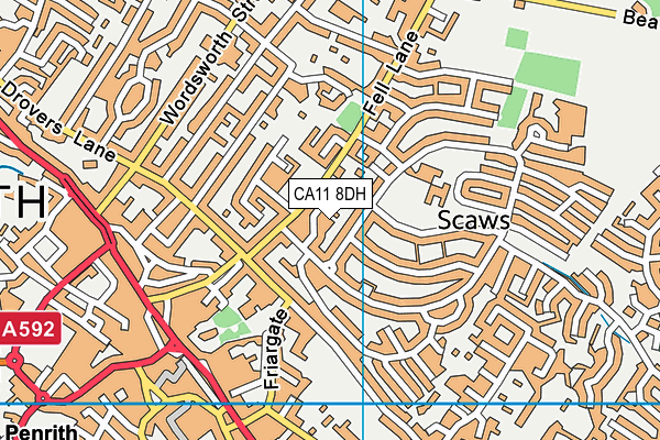 CA11 8DH map - OS VectorMap District (Ordnance Survey)