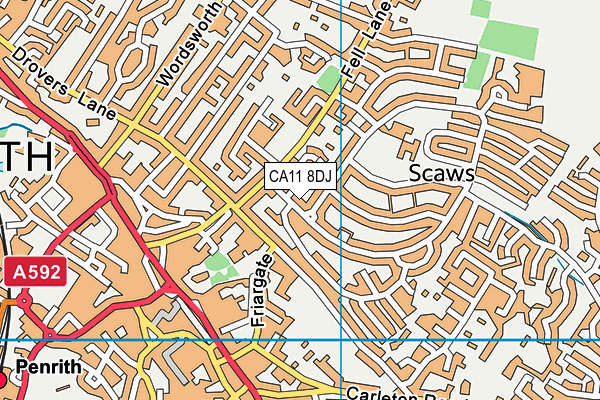 CA11 8DJ map - OS VectorMap District (Ordnance Survey)