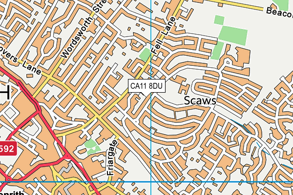 CA11 8DU map - OS VectorMap District (Ordnance Survey)