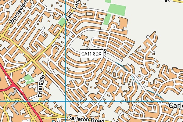 CA11 8DX map - OS VectorMap District (Ordnance Survey)